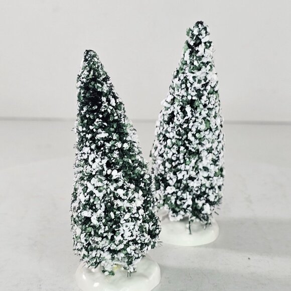 Lemax Snowy Miniature Christmas Trees Set of 2 - Picture 2 of 8